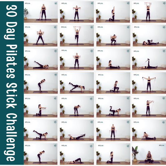 30 Day Pilates Challenge Videos + Progress Tracker + Ebook