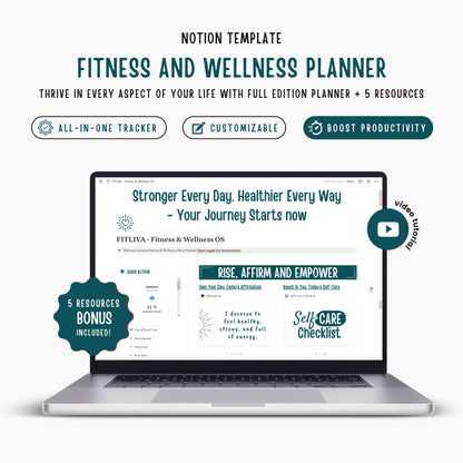 Fitness & Wellness Planner (Full Edition - 5 Resources)