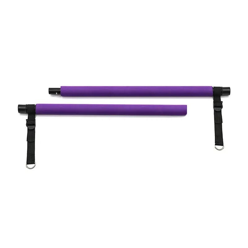 Pilates Squat Bar with Adjustable Buckles + 5 pairs of Resistance Bands